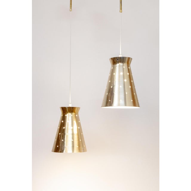 1950s Perforated Pendants from Hillebrand Leuchten, Germany, 1950s, Set of 2 For Sale - Image 5 of 12