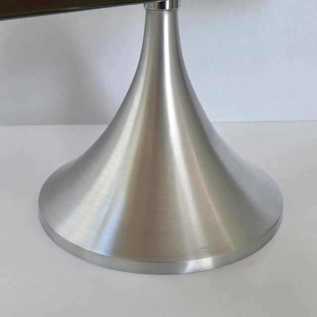 Vintage Magazine Rack in Brushed Steel and Acrylic Glass, 1960s For Sale - Image 6 of 13