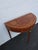 French Demilune Inlay Leather Top Console Flip Top Card Table 6916 For Sale - Image 10 of 18