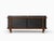 Minimalist Modern Two-Seater Sofa in Walnut and Leather by Julien Renault For Sale - Image 4 of 9