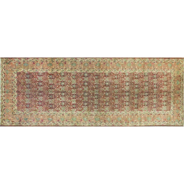A gorgeous Agra gallery rug. Agra is a large city and weaving district in North Central India that has been prolific in...