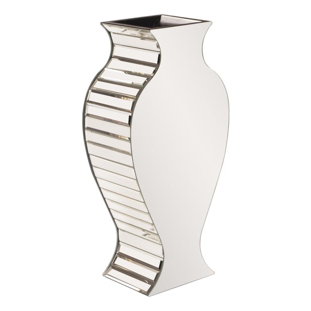 Rounded Mirrored Vase - Small For Sale
