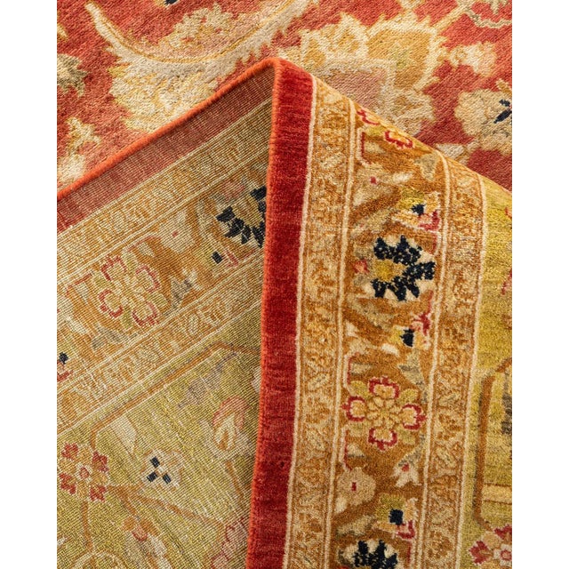 Mogul, One-of-a-Kind Hand-Knotted Area Rug in Orange, 8' 4" x 9' 9" For Sale In New York - Image 6 of 8