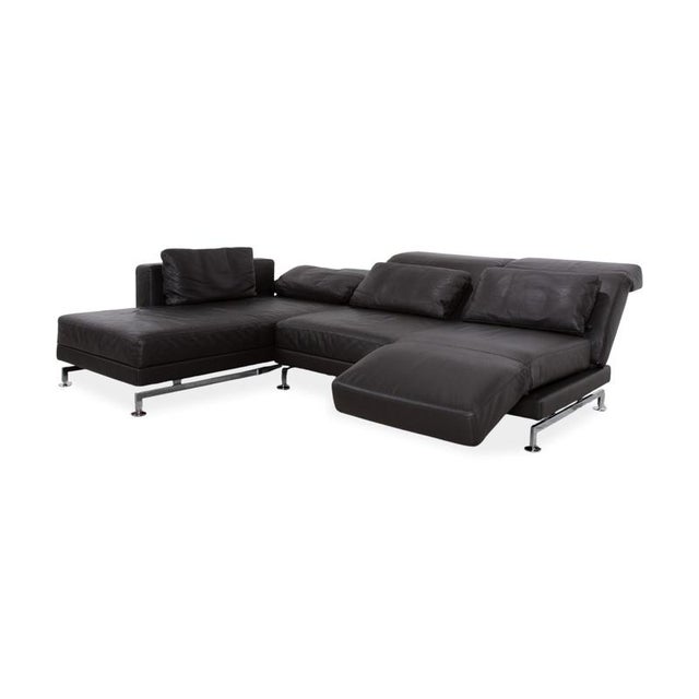 Modern Moule Leather and Chrome Corner Sofa from Brühl For Sale - Image 3 of 15