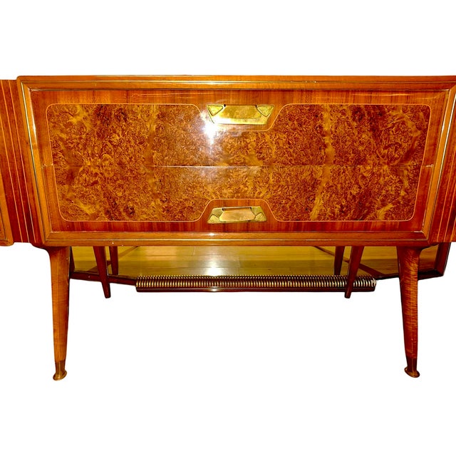 Mid-Century Modern Italian Mid 20th Century Modern Commode With Mirror For Sale - Image 3 of 10