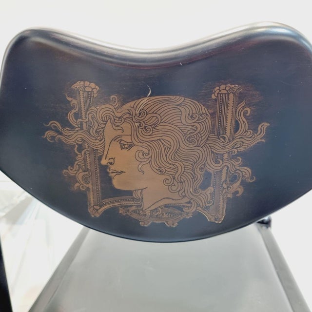 Chair from Ákos Belloni with Brass Inlays from Endre Szász For Sale - Image 9 of 12