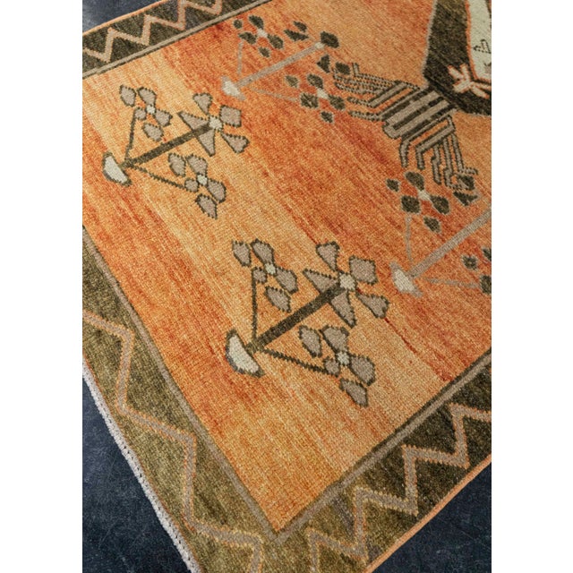 Textile Turkish Vintage Rug 3'6" x 10'5" #21125 For Sale - Image 7 of 8
