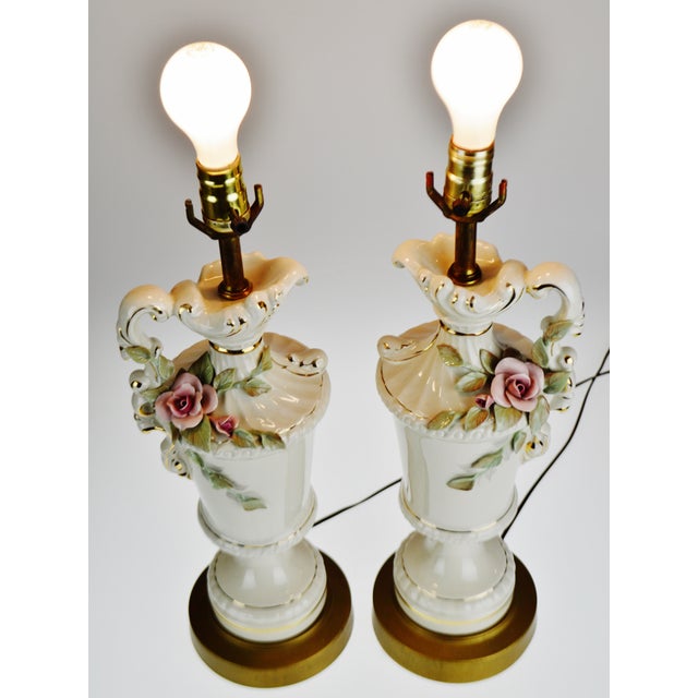 Vintage Porcelain Pitcher Table Lamps a Pair Chairish
