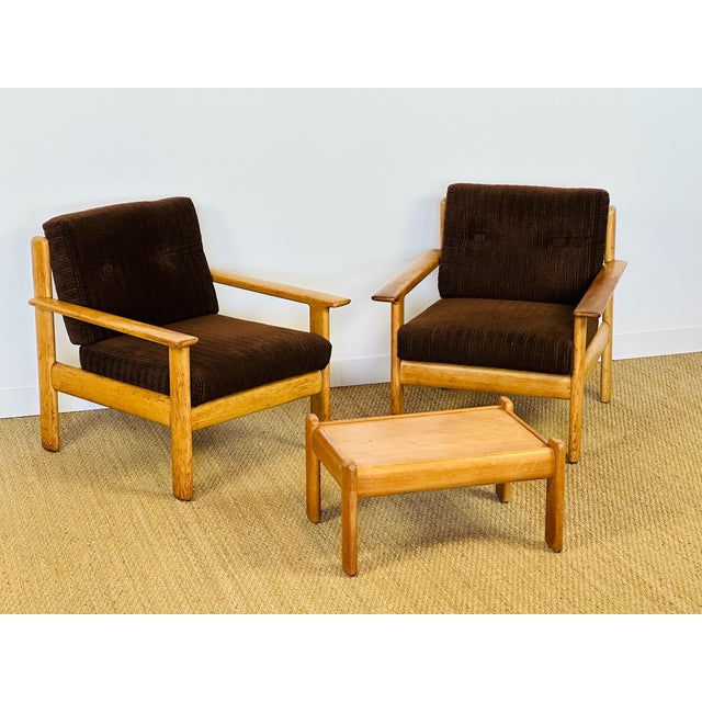 Textile Vintage Scandinavian Oak and Corduroy Modular Living Room Set by Afra & Tobia Scarpa, 1960s, Set of 5 For Sale - Image 7 of 18