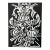 Large Abstract Black and White Painting With Tribal Vibe For Sale