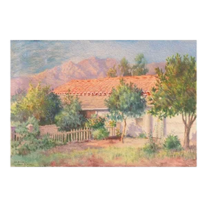'Santa Barbara Landscape' by John W. Nicoll, Paris, Académie Julian, Los Angeles County Museum of Art, Pasadena, California