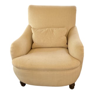 1980s Vintage George Smith White Armchair For Sale