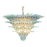 Chandelier Palmette - Four Levels, 160 Blue and Turquoise Glasses For Sale