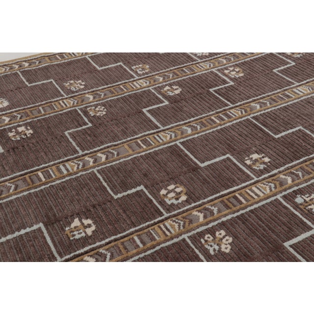 Late 20th Century Contemporary Art Deco Style Geometric Wool Rug by Rug & Kilim, India For Sale - Image 5 of 10