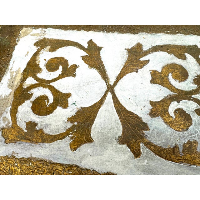 Vintage Florentia Italian Gilt & White Decorative Tray For Sale In Little Rock - Image 6 of 12