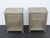 Embossed Metal Overlay End Tables Nightstands a Pair 6674 For Sale - Image 18 of 18