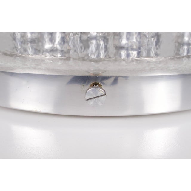 Mid-Century Modern Large Round Ceiling Light in Bubbled Blown Glass, 1970s For Sale - Image 3 of 9