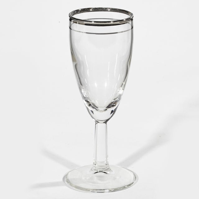 Mid-20th Century Modern Double Silver Ring Glass Stems, 45 Pieces For Sale In Boston - Image 6 of 9