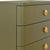 Not Yet Made - Made To Order Matthew Izzo Home Fortune Olive Matte Lacquer Three Drawer Side Table With Brass Beetle Knobs For Sale - Image 5 of 11