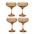 Amber Smoked Etched Champagne Coupe Glasses - Set of 4 For Sale In Chicago - Image 6 of 7