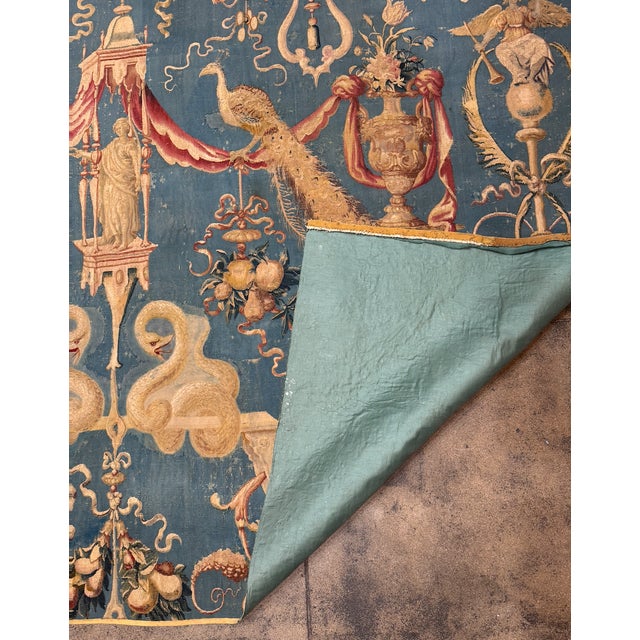 Textile 18th Century French Tapestry 5'6'' X 5'6'' For Sale - Image 7 of 7