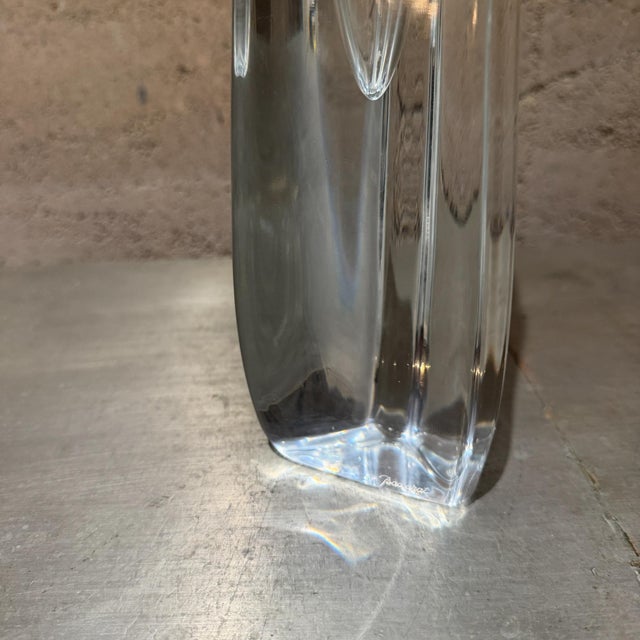 Baccarat Mid-Century Modern Baccarat "Rose" Faceted Crystal Bud Vase For Sale - Image 4 of 16