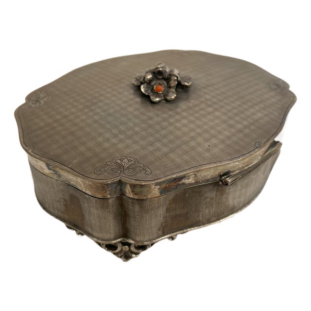 Early 20th Century Art Nouveau Silver Casket, Italy, 1890s For Sale