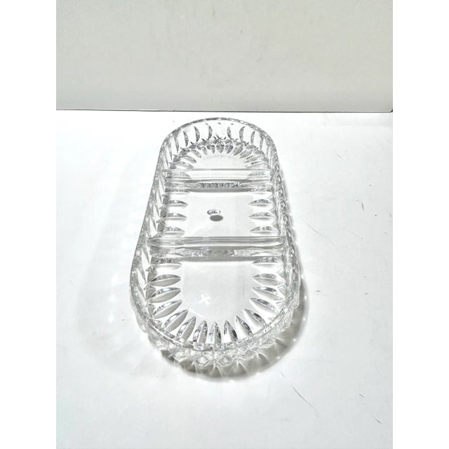 English Gorham Crystal Divided Serving Platter Candy Dish For Sale - Image 3 of 11