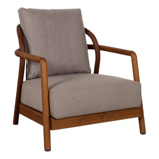 Crono Lounge Chair in Grey Fabric and Wood from Flexform For Sale