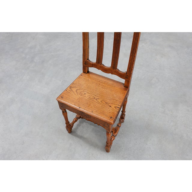 Antique Carved Oak Side Chair, France For Sale - Image 12 of 17