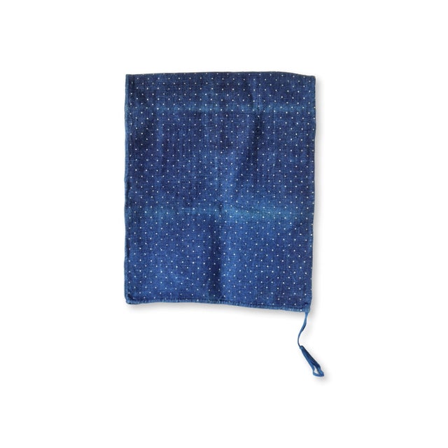 Transport your laundry in style with this exquisite Antique Hand-Blocked French Polka Dot Laundry Bag. Each polka dot is...