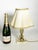 Art Nouveau Brass Table Lamp with Shade, France, 1920s For Sale - Image 3 of 18