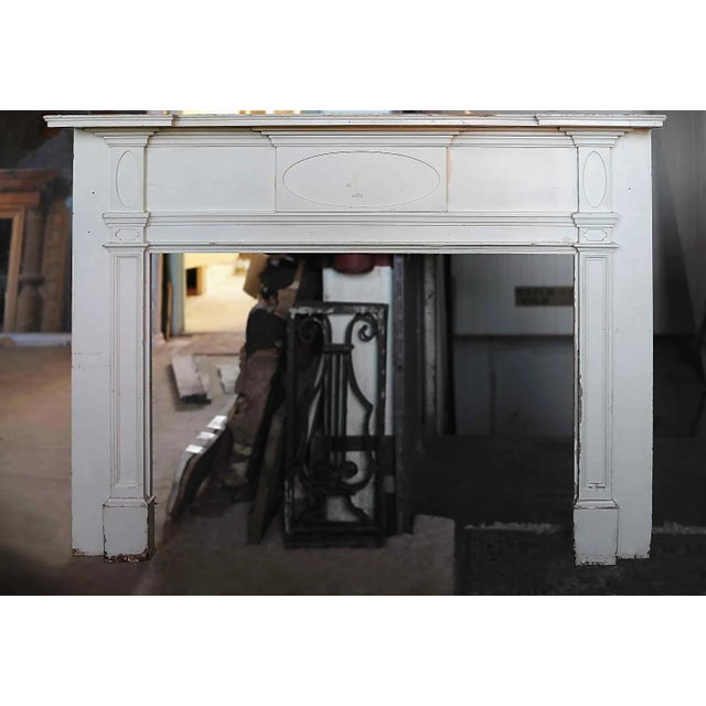 Wood Antique Federal Era Mantel For Sale - Image 7 of 8