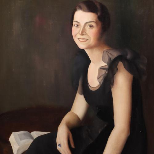 Ugo Celada da Virgilio, Portrait, Oil on Canvas For Sale - Image 3 of 11