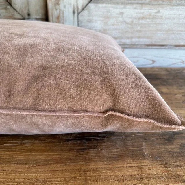 Not Yet Made - Made To Order European Vintage Style Blush Velvet Accent Pillow With Down Insert For Sale - Image 5 of 6