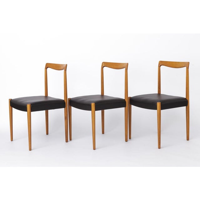 Vintage Danish Model 71 Chairs by Niels Otto Møller for Lübke, 1960s, Set of 4 For Sale - Image 3 of 10