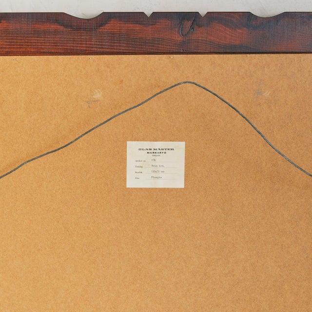 Swedish Pine Wall Mirror by Glas Mäster Markaryd No. 01, 1970s For Sale - Image 9 of 9