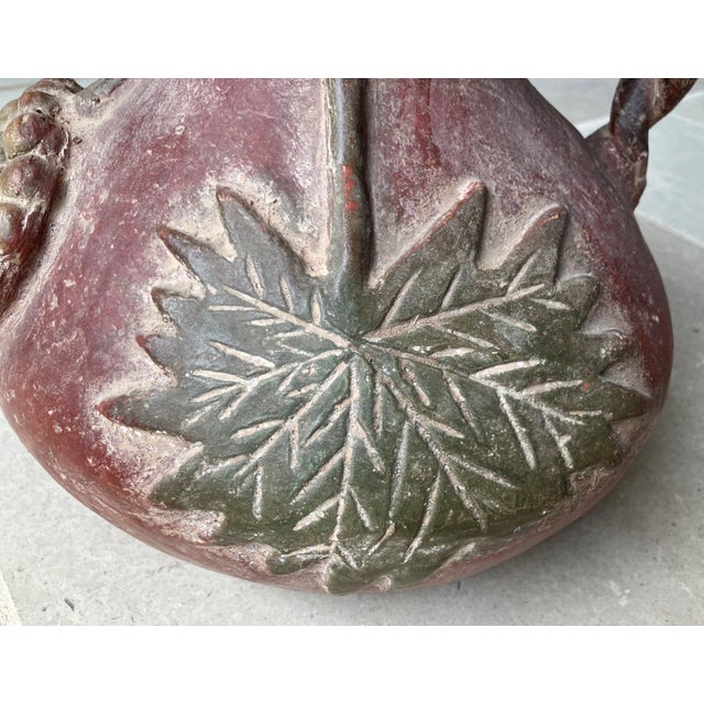Late 20th-Century Barro Rojo (Red Clay) Braided Handle Pottery Vessel / Vase, Mexico For Sale - Image 15 of 18