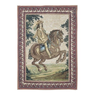 Mounted Cavalier Silkscreen Tapestry - 117 X 83 Cm (3'10" X 2'9") - Requires Rod Size 2 For Sale
