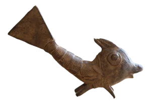 Vintage African Bronze Standing Fish