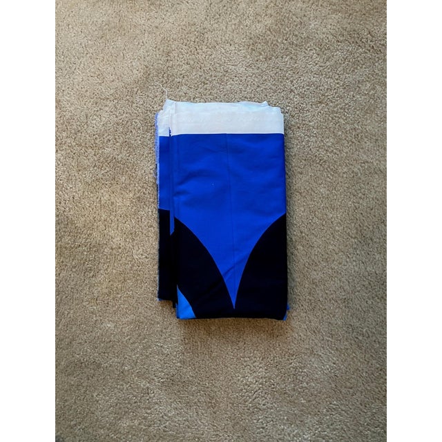 Blue Marimekko Kaivo Blue Fabric For Sale - Image 8 of 9