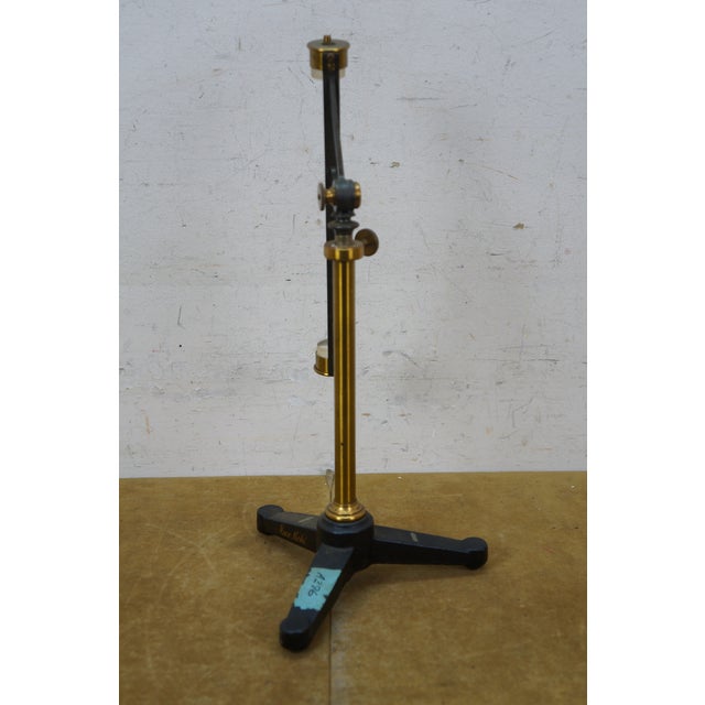 Antique Max Kohl Chemnitz Germany Brass Iron Optical Polariscope Scope 15" For Sale - Image 9 of 17