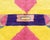 A burst of color, arranged with mirror-like precision. Bold triangles in canary yellow and fuchsia pink converge toward a...