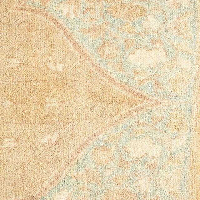 Traditional Mogul Collection Hand-Knotted Area Rug - Yellow 6' 3" x 9' 5" For Sale - Image 3 of 4
