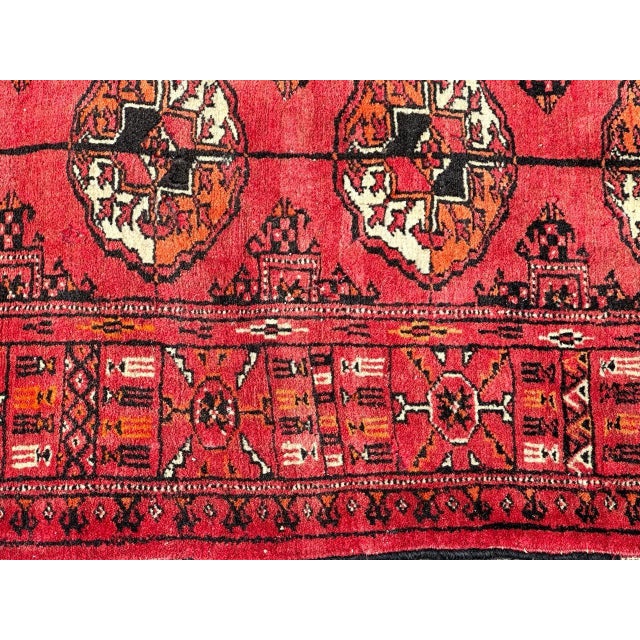 Vintage Distressed Turkmen Bokhara Rug, 1940s For Sale - Image 15 of 18