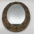 French Art Nouveau Gold Gilt Brass Oval Dresser/Vanity Mirror With Floral Design For Sale In Sacramento - Image 6 of 12