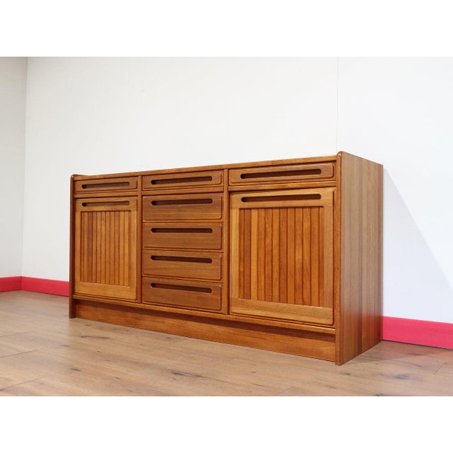 Mid Century Modern Vintage Teak Danish Sideboard Credenza in the Style of Dyrlund For Sale - Image 11 of 14