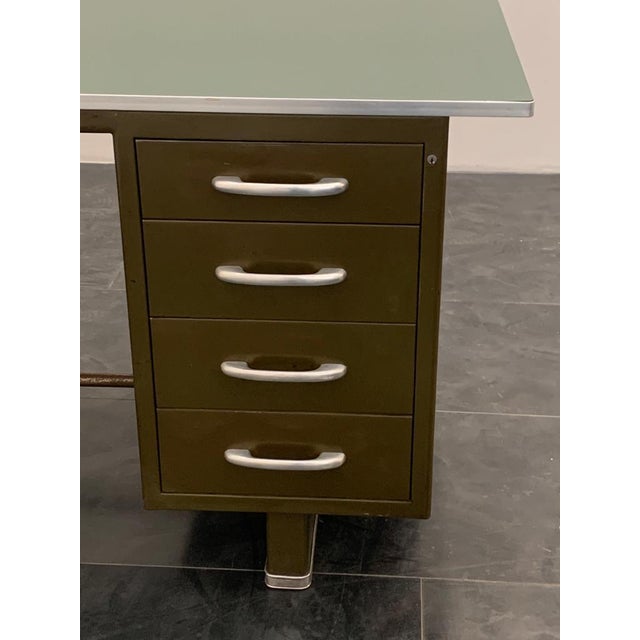 1950s Aluminium Desk with Laminate Top from Carlotti, 1950s For Sale - Image 5 of 11