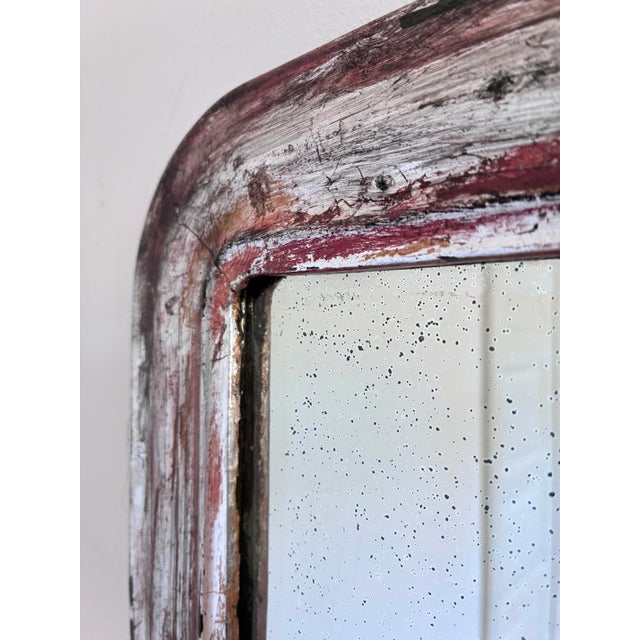 Late 19th Century Antique French Louis Philippe Silvered Giltwood Mirror – Late 19th Century For Sale - Image 5 of 9