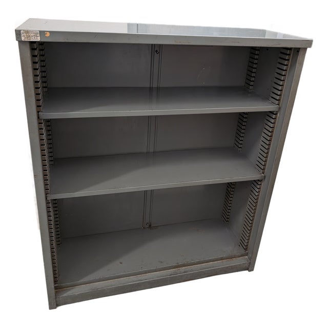 Vintage Metal Bookcase 1960's Usa For Sale